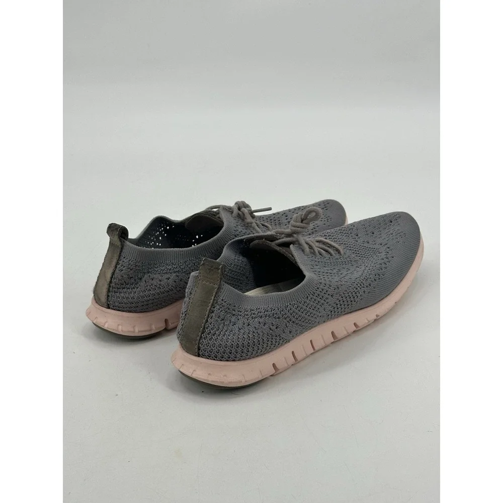 Cole Haan ZERØGRAND Wingtip Oxford Size 9.5 B Ironstone‎ Stitchlite-Peach